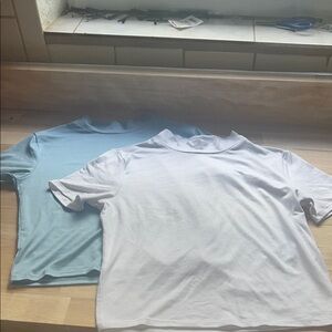 Chic Blue and White Mini Skirt